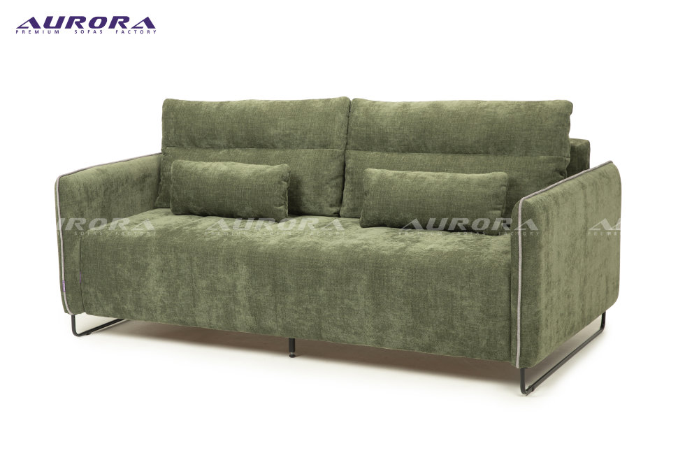 Диван &quot;Антей&quot; «Антей» - компактный и современный диван, стиль которого удачно подчеркнут элегантными металлическими опорами, кантом и вертикальной прошивкой.
